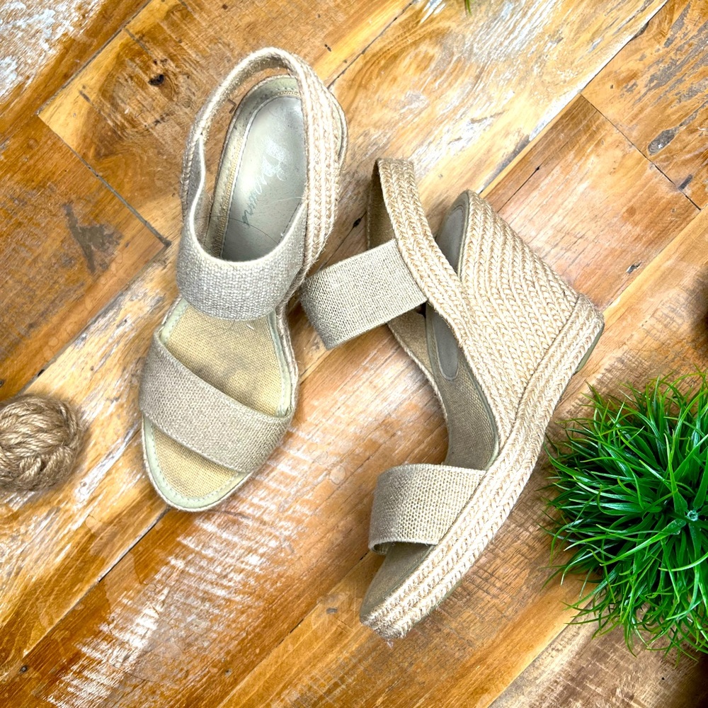Browns canvas wedge sandals